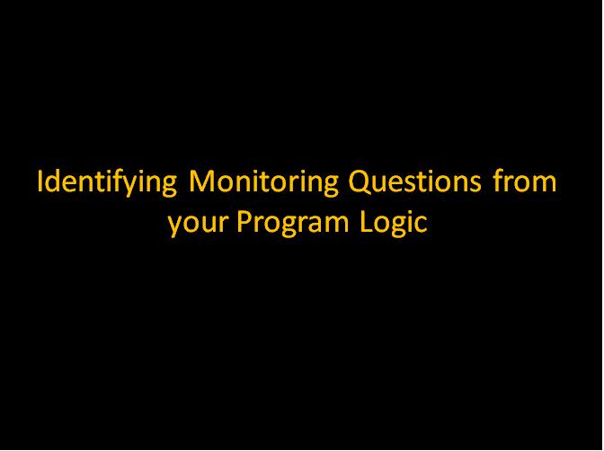 Identifying monitoring questions from your logic